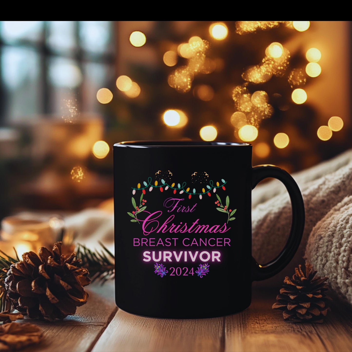 Breast Cancer Survivor Mug, Pink Ribbon Mug, Cancer Awareness Gift, Survivor Gift, Inspirational Mug Gift For Her