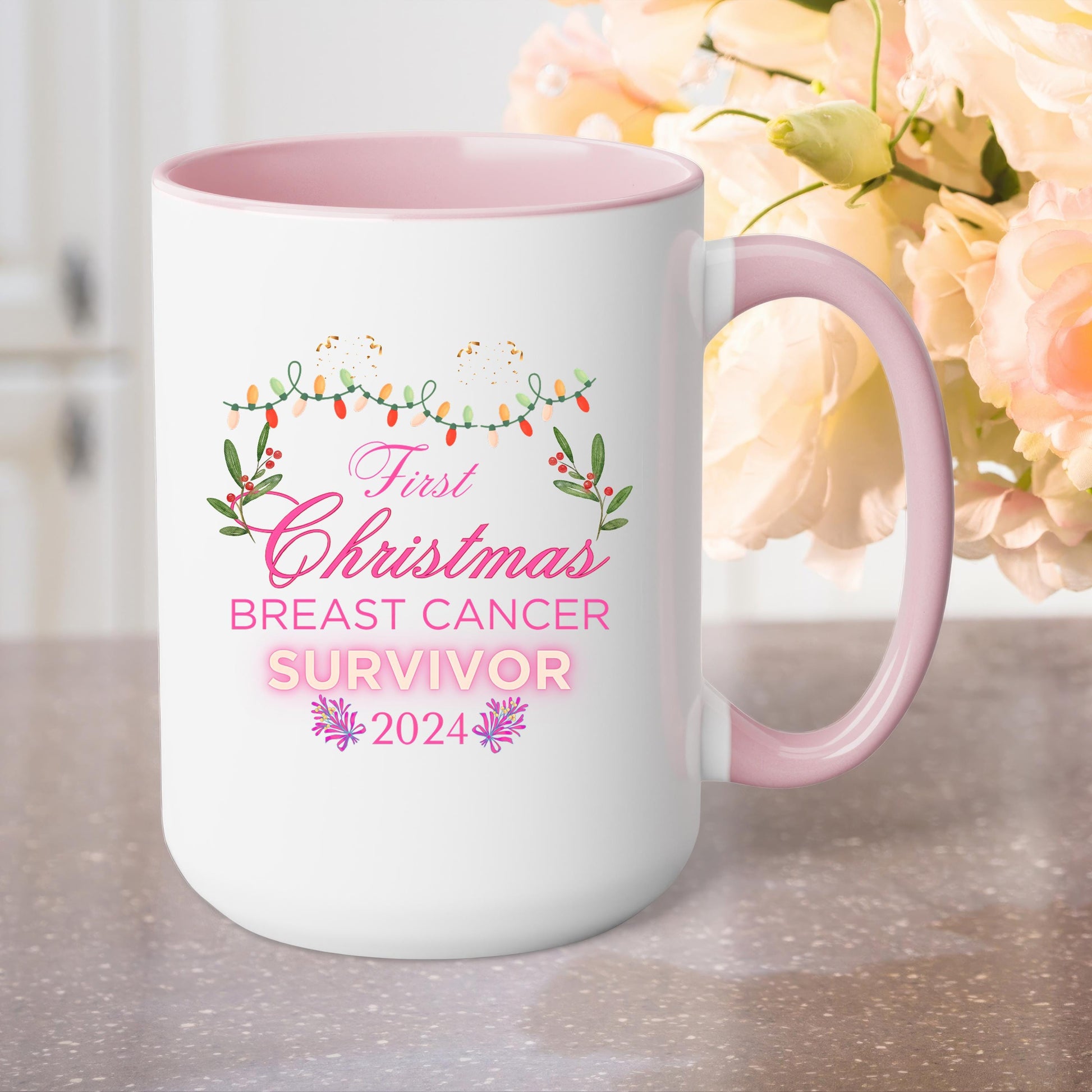 Breast Cancer Survivor Mug, Pink Ribbon Mug, Cancer Awareness Gift, Survivor Gift, Inspirational Mug Gift For Her