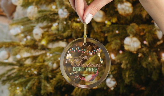 First Christmas Debt Free Ornament, Debt Free Holiday Decor, Debt Free 2024 Ornament, Financial Freedom Christmas, Money-Saving Christmas Gift, Debt Free Journey Ornament, Budget-Friendly Holiday Decor, Debt Free Family Gift, Debt Free Keepsake,Gifts