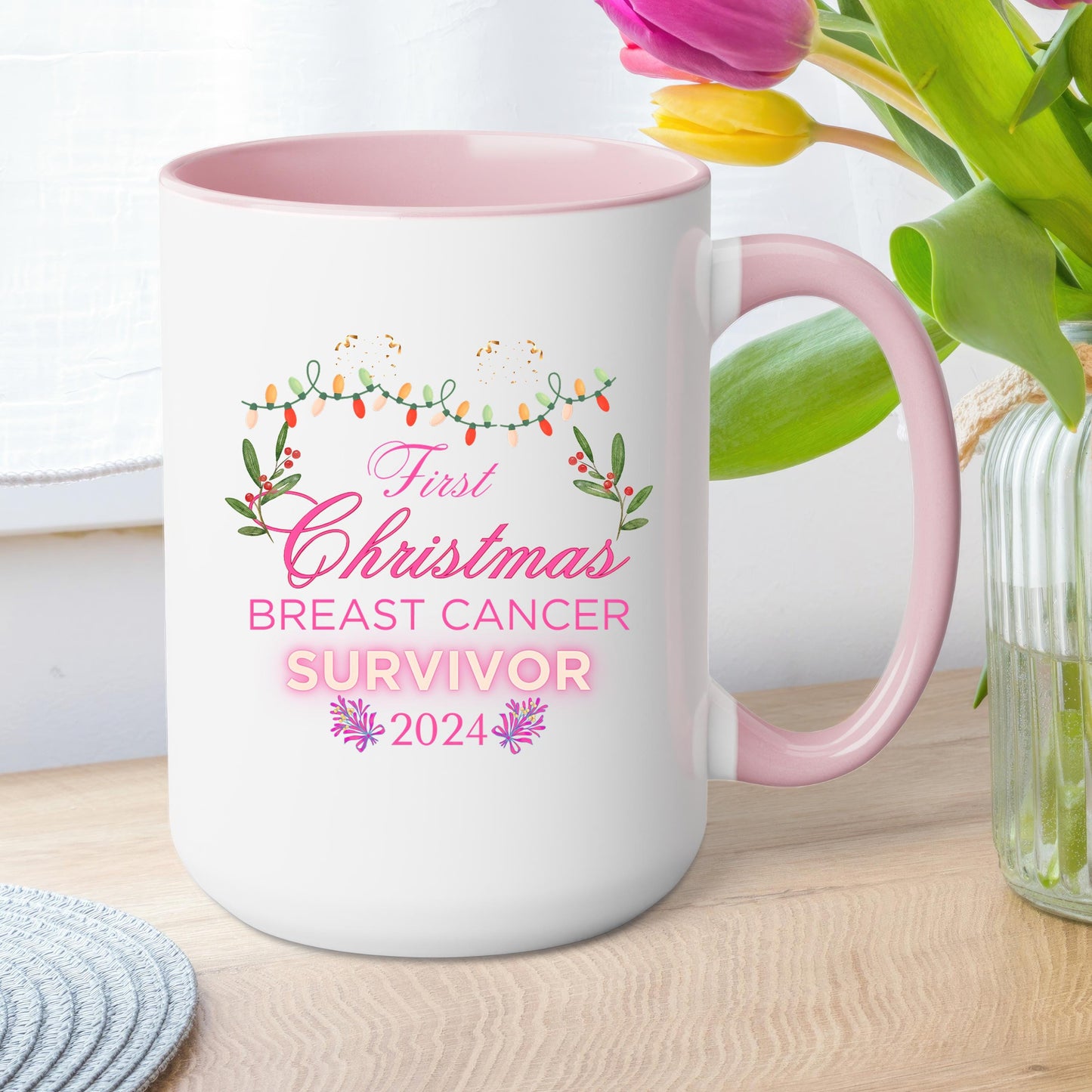 Breast Cancer Survivor Mug, Pink Ribbon Mug, Cancer Awareness Gift, Survivor Gift, Inspirational Mug Gift For Her