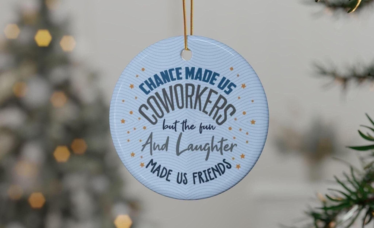 Coworker Christmas Ornament Friendship Decor Personalized Home Gift Custom Ornament Christmas Gifts Holiday Gift 2 Side