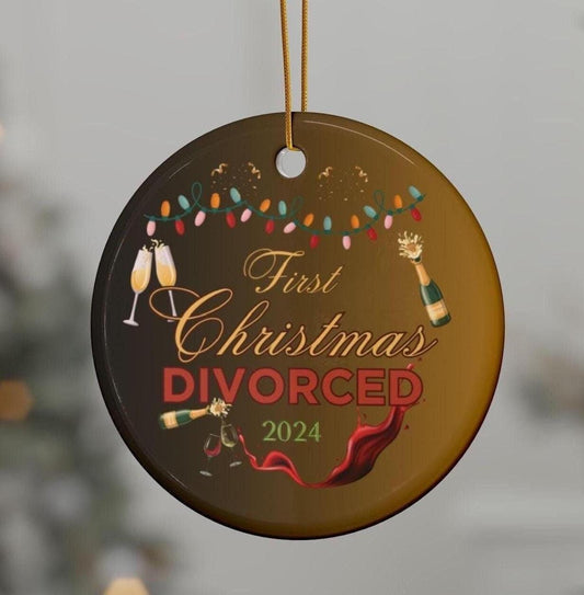 First Christmas Divorced Ornament Personalized Xmas Decoration Unique Divorce Gift Holiday Keepsake Christmas Tree Decor